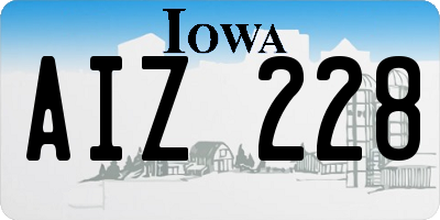 IA license plate AIZ228
