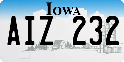 IA license plate AIZ232