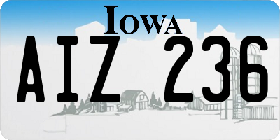 IA license plate AIZ236