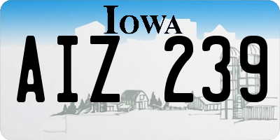 IA license plate AIZ239