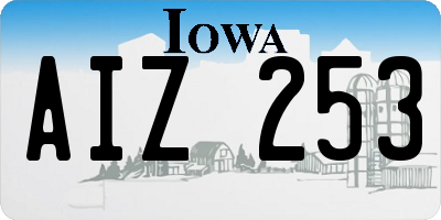 IA license plate AIZ253