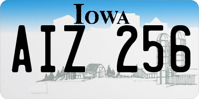 IA license plate AIZ256
