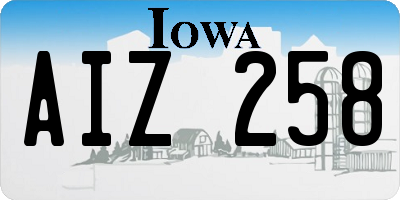 IA license plate AIZ258