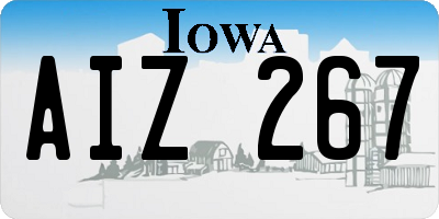 IA license plate AIZ267