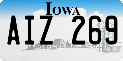 IA license plate AIZ269