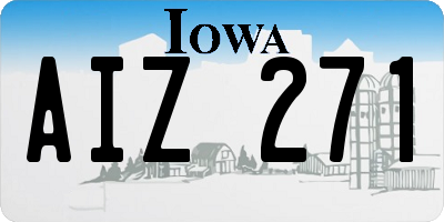 IA license plate AIZ271