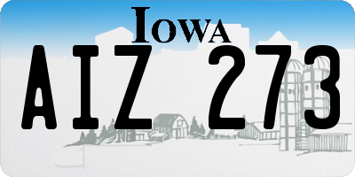 IA license plate AIZ273