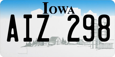 IA license plate AIZ298