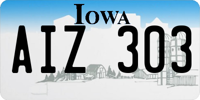 IA license plate AIZ303