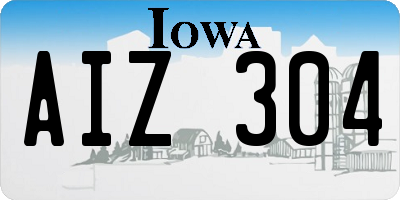 IA license plate AIZ304
