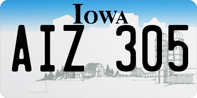 IA license plate AIZ305