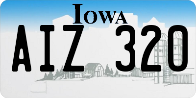 IA license plate AIZ320