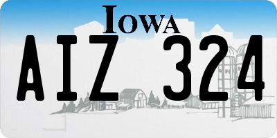 IA license plate AIZ324