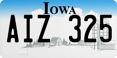 IA license plate AIZ325