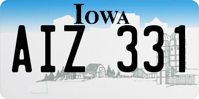 IA license plate AIZ331