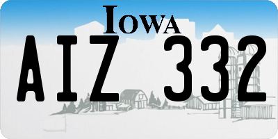 IA license plate AIZ332