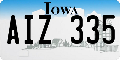 IA license plate AIZ335