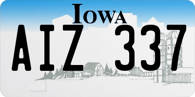 IA license plate AIZ337