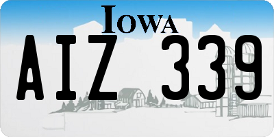 IA license plate AIZ339