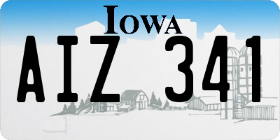 IA license plate AIZ341
