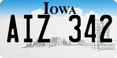 IA license plate AIZ342