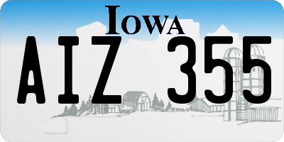 IA license plate AIZ355