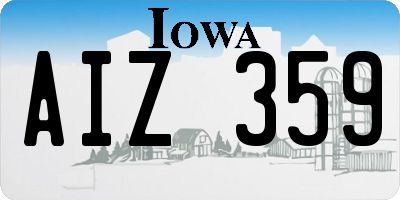 IA license plate AIZ359