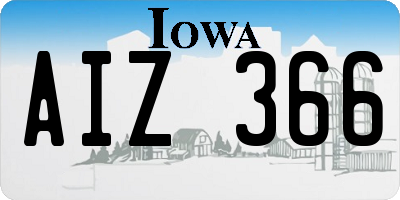 IA license plate AIZ366