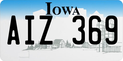 IA license plate AIZ369