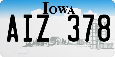 IA license plate AIZ378