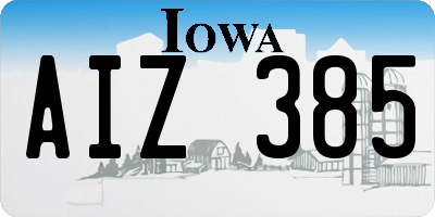 IA license plate AIZ385
