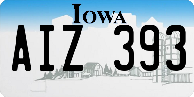 IA license plate AIZ393