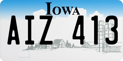 IA license plate AIZ413