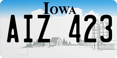 IA license plate AIZ423