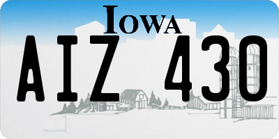 IA license plate AIZ430