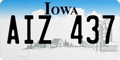 IA license plate AIZ437