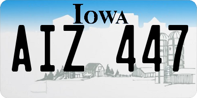 IA license plate AIZ447