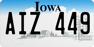 IA license plate AIZ449