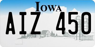 IA license plate AIZ450