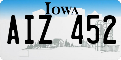 IA license plate AIZ452