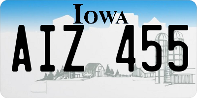 IA license plate AIZ455