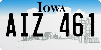 IA license plate AIZ461