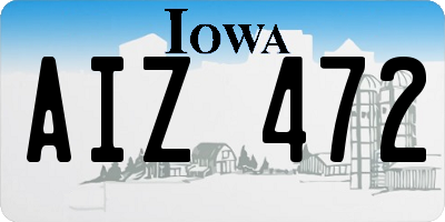 IA license plate AIZ472