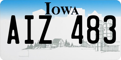 IA license plate AIZ483