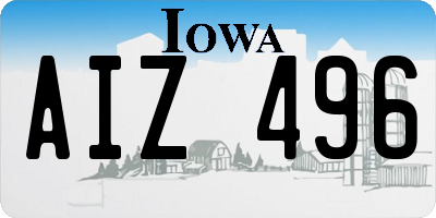 IA license plate AIZ496