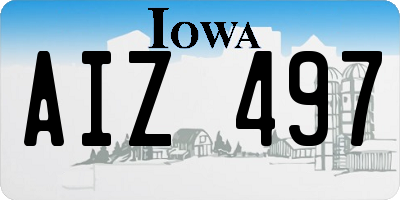 IA license plate AIZ497