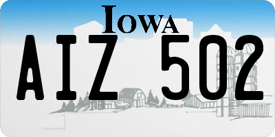 IA license plate AIZ502