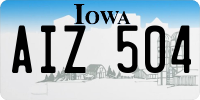 IA license plate AIZ504