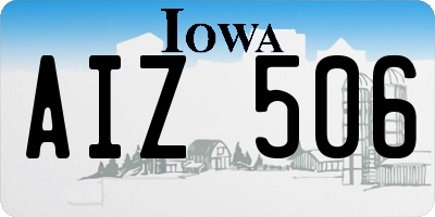 IA license plate AIZ506