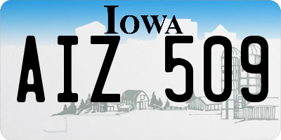 IA license plate AIZ509